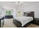 Bedroom featuring large bed, sitting room area, and access to an ensuite bathroom at 430 Oakbrook Dr, Columbus, IN 47201
