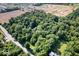 Aerial image showcasing the property surrounded by a forest at 6975 Milhouse Rd, Indianapolis, IN 46221