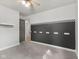 Bedroom featuring carpet floors, a ceiling fan, and a decorative road paint scheme at 750 Hillcrest Dr, Greenwood, IN 46142