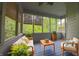 Relaxing screened porch with comfortable seating and views of the outdoors at 8069 Middle Bay Ln, Indianapolis, IN 46236