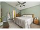 Bright bedroom features a comfortable bed, neutral decor, and ample closet space at 8526 Country Meadows Dr, Indianapolis, IN 46234
