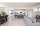 Inviting open-concept living space features a kitchen, dining area, and comfortable seating at 9248 Hawley Dr, Indianapolis, IN 46216