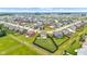 Neighborhood aerial view featuring fenced yards, green space, and a tidy community layout, enhancing its appeal at 937 Maple Stone Dr, Greenwood, IN 46143