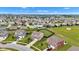 Aerial shot of a neighborhood featuring houses with large yards in a suburban setting at 937 Maple Stone Dr, Greenwood, IN 46143
