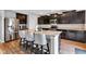 Spacious kitchen with stainless steel appliances, a large island, and ample cabinet space at 937 Maple Stone Dr, Greenwood, IN 46143
