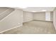 Spacious unfinished basement, perfect for storage or future customization, enhancing the home's versatility at 9650 Copley Dr, Carmel, IN 46290