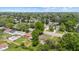 An aerial view highlighting a verdant suburban area featuring well-maintained houses, tree lined-streets, and lush landscapes at 1020 N Ritter Ave, Indianapolis, IN 46219