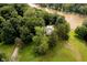 Aerial view of a house surrounded by lush greenery and bordering a serene river at 1065 E 76Th St, Indianapolis, IN 46240