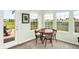 Breakfast nook with a small round table, chairs, and a view of the water, creating an inviting ambiance at 10712 Cardinal Cir, Indianapolis, IN 46231
