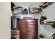 Organized closet featuring shelving and a dresser with folded clothes at 11518 Cherry Blossom W Dr, Fishers, IN 46038