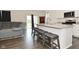Modern kitchen features stainless steel appliances, granite countertops, and breakfast bar seating at 1351 Byron St, Greenfield, IN 46140