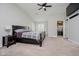 Spacious bedroom features a ceiling fan, a walk-in closet, and a bright window at 16714 Oak Rd, Westfield, IN 46074