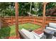 Cozy backyard deck area, perfect for outdoor relaxation at 1702 Kessler Blvd E Dr, Indianapolis, IN 46220