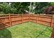 A well-maintained backyard with a wooden fence and green lawn at 1702 Kessler Blvd E Dr, Indianapolis, IN 46220