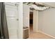 Bathroom with shower in finished basement at 1702 Kessler Blvd E Dr, Indianapolis, IN 46220