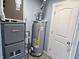 This basement holds the home's mechanics like the water heater and furnace, both are new at 1818 Broadway St, Anderson, IN 46012