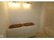Bathroom features a new white vanity and tub/shower combo, ready for customization to suit your taste at 1890 Victor Higgins Dr, Shelbyville, IN 46176