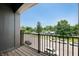 Balcony view overlooking a quiet street lined with trees and houses at 205 Poplar St, Westfield, IN 46074