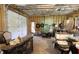 The unfinished garage space offers ample room, with decorative wreaths and furniture adding charm to the spacious interior at 2825 E 216Th St, Cicero, IN 46034