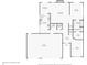 First floor plan of a home with open layout with kitchen, living spaces, bedrooms, and garage at 3430 Whalen Ave, Indianapolis, IN 46227