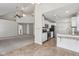 Modern kitchen featuring white cabinets, stainless steel appliances, and granite countertops at 3430 Whalen Ave, Indianapolis, IN 46227