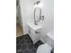 Bathroom featuring a modern vanity, and hexagonal tiled floor at 5707 In-234, McCordsville, IN 46055
