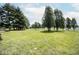 Expansive grassy yard with mature trees and multiple out buildings in the distance at 5707 In-234, McCordsville, IN 46055