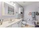 Clean bathroom with updated vanity, decorative accents, and well-maintained fixtures providing a refreshing space at 6563 Enclave Blvd, Greenwood, IN 46143