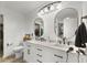 Contemporary bathroom with double sinks, sleek vanity, and updated fixtures offering a modern aesthetic at 6563 Enclave Blvd, Greenwood, IN 46143