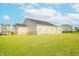 Backyard view showcasing lush green lawn and neighboring houses at 7284 Bayview Run, McCordsville, IN 46055