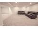 Finished basement featuring plush carpeting and comfortable seating area at 7284 Bayview Run, McCordsville, IN 46055