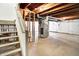 Unfinished basement with bare concrete floors and an exposed ceiling with utilities at 7337 Wythe Dr, Noblesville, IN 46062