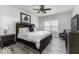 Comfortable main bedroom with neutral tones, ample natural light, and modern decor at 8864 S Tibbs Ave, Indianapolis, IN 46217