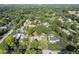 An aerial view of the property showing the house surrounded by mature trees and neighborhood landscape at 9420 N Kenwood Ave, Indianapolis, IN 46260
