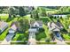 Aerial view of a home on a large green lot in a manicured community at 11961 Driftstone Dr, Fishers, IN 46037