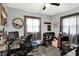 Bedroom featuring a computer desk, ample natural light, and a ceiling fan at 121 Ursal Ln, Greenwood, IN 46143