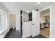 Beautiful bathroom features an open shower, a toilet in a separate area, and easy access to the bedroom at 12118 Castle Row Overlook, Carmel, IN 46033
