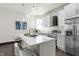 Modern kitchen features white cabinets, stainless steel appliances, and an island at 1217 Newman St, Indianapolis, IN 46201