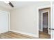 Cozy bedroom showcasing wood-look flooring and a spacious closet at 2359 N Gale St, Indianapolis, IN 46218
