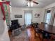 Relaxing game room with comfortable bean bag chairs, hardwood floors, and a ceiling fan at 251 North St, Danville, IN 46122