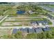 Beautiful aerial view of a developing neighborhood surrounded by lush green spaces and a serene pond at 3914 Holly Brook Dr, Westfield, IN 46062