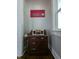 Charming entryway with vintage radio, decorative sign, and a view to the outside at 4740 Milton St, Coatesville, IN 46121