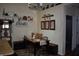 Cozy dining area featuring built-in bench seating and a decorative shelving unit at 7357 Lake Lakota Dr, Indianapolis, IN 46217