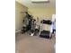 Home gym featuring multiple pieces of exercise equipment including a treadmill and multi-station gym at 7357 Lake Lakota Dr, Indianapolis, IN 46217