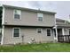 Two-story home featuring light siding, well-maintained lawn, and convenient access points from the back porch at 7667 Madden Ln, Fishers, IN 46038