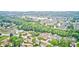 An aerial view showcases houses near the winding river and tranquil lake at 7724 Eagle Valley Pass, Indianapolis, IN 46214