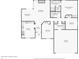 Detailed floor plan showcasing layout with kitchen, bedrooms, living room, bathrooms, and garage dimensions at 7831 Bayridge Dr, Indianapolis, IN 46236