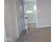 Bedroom view shows a closet and view into the hallway leading upstairs at 9520 Bauhaus Way, Indianapolis, IN 46240