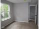 Bright bedroom has natural light from a window and includes a large walk in closet at 9520 Bauhaus Way, Indianapolis, IN 46240