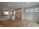 Bright kitchen features modern cabinets, an island with a sink, and recessed lighting at 9520 Bauhaus Way, Indianapolis, IN 46240